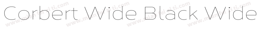 Corbert Wide Black Wide字体转换